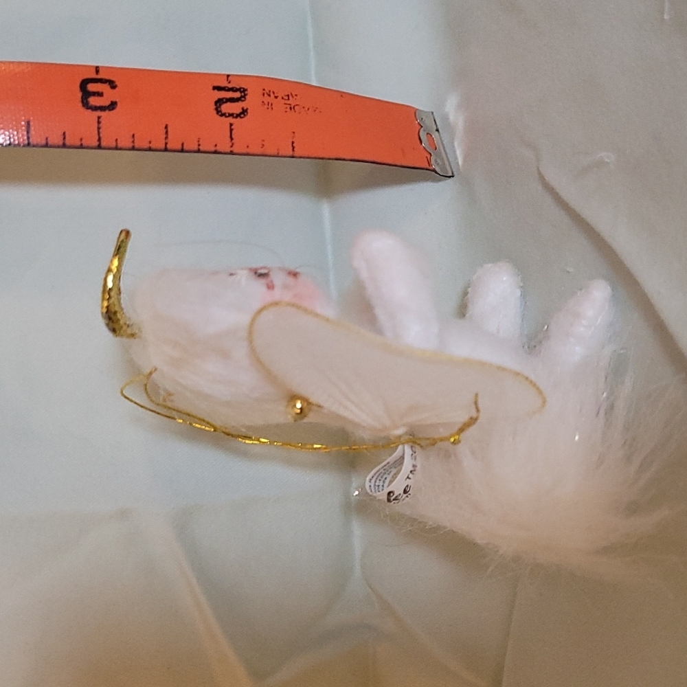 Annalee Christmas Ornament. Angel Cat with Wings and Halo 2008 - Picture 4 of 7